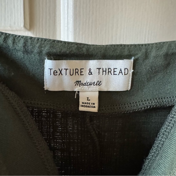 Madewell Texture & Thread Women's L Green Button Up Sundress - Picture 5 of 7